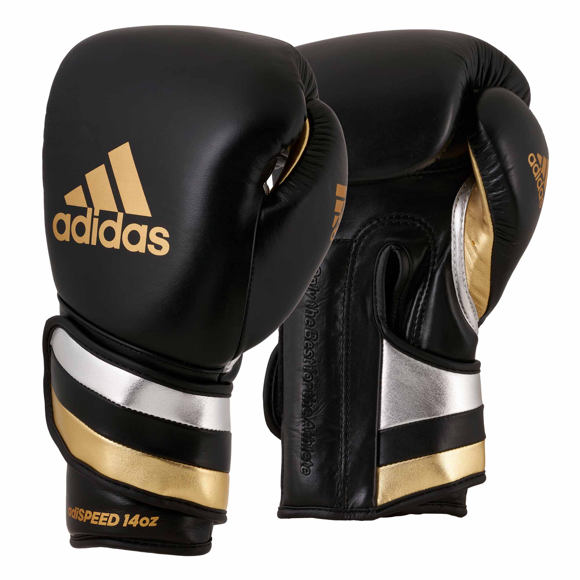 adidas adispeed strap up Boxhandschuhe Schwarz/Gold/Silber ADISBG501PRO – Bild 2