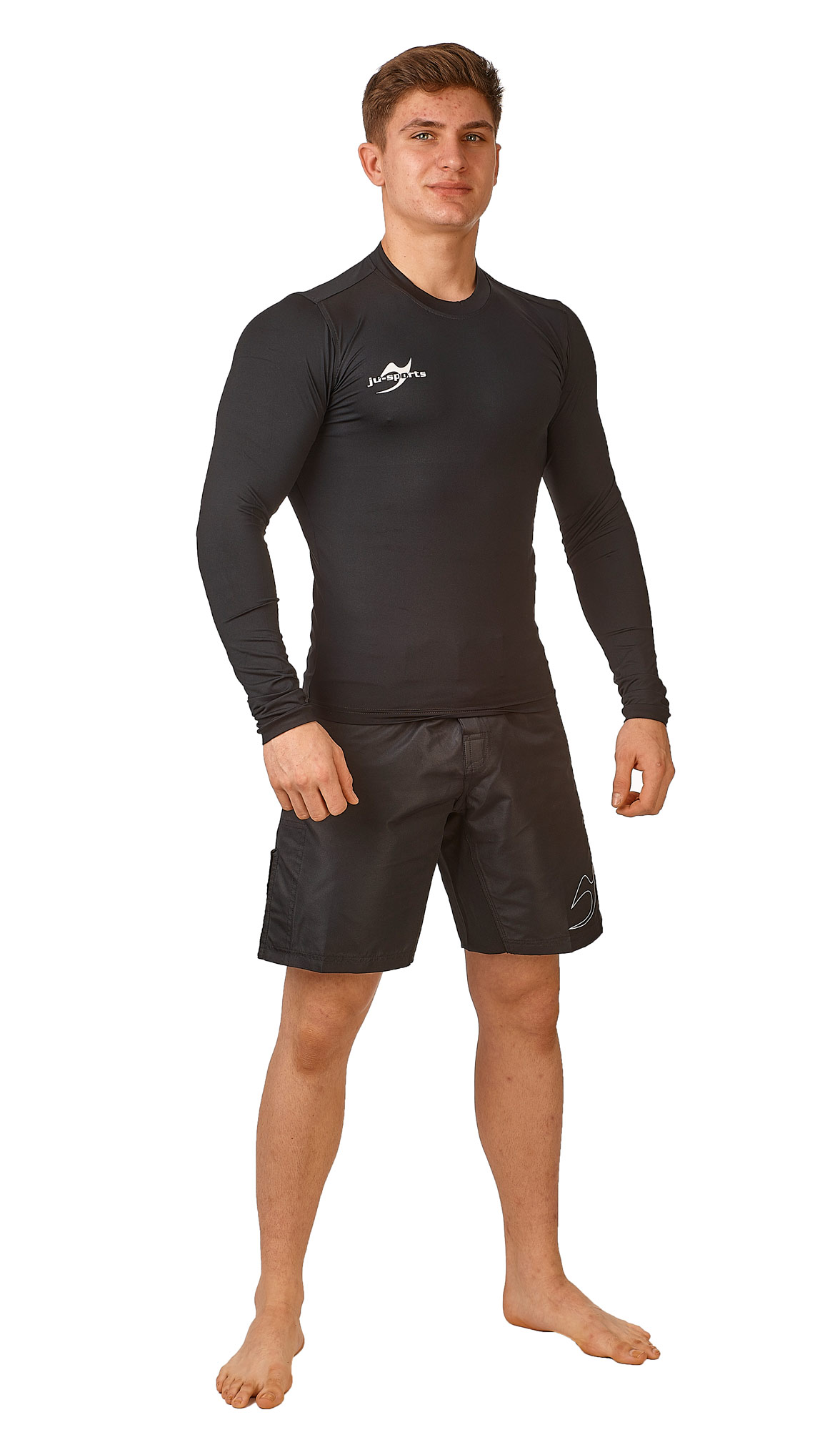 Compression Shirt langarm schwarz – Bild 2