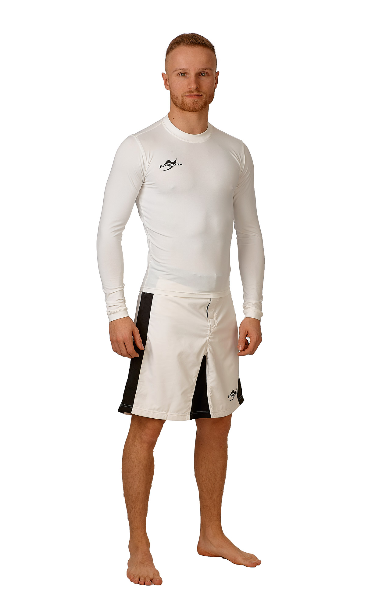 Compression Shirt langarm weiß – Bild 3
