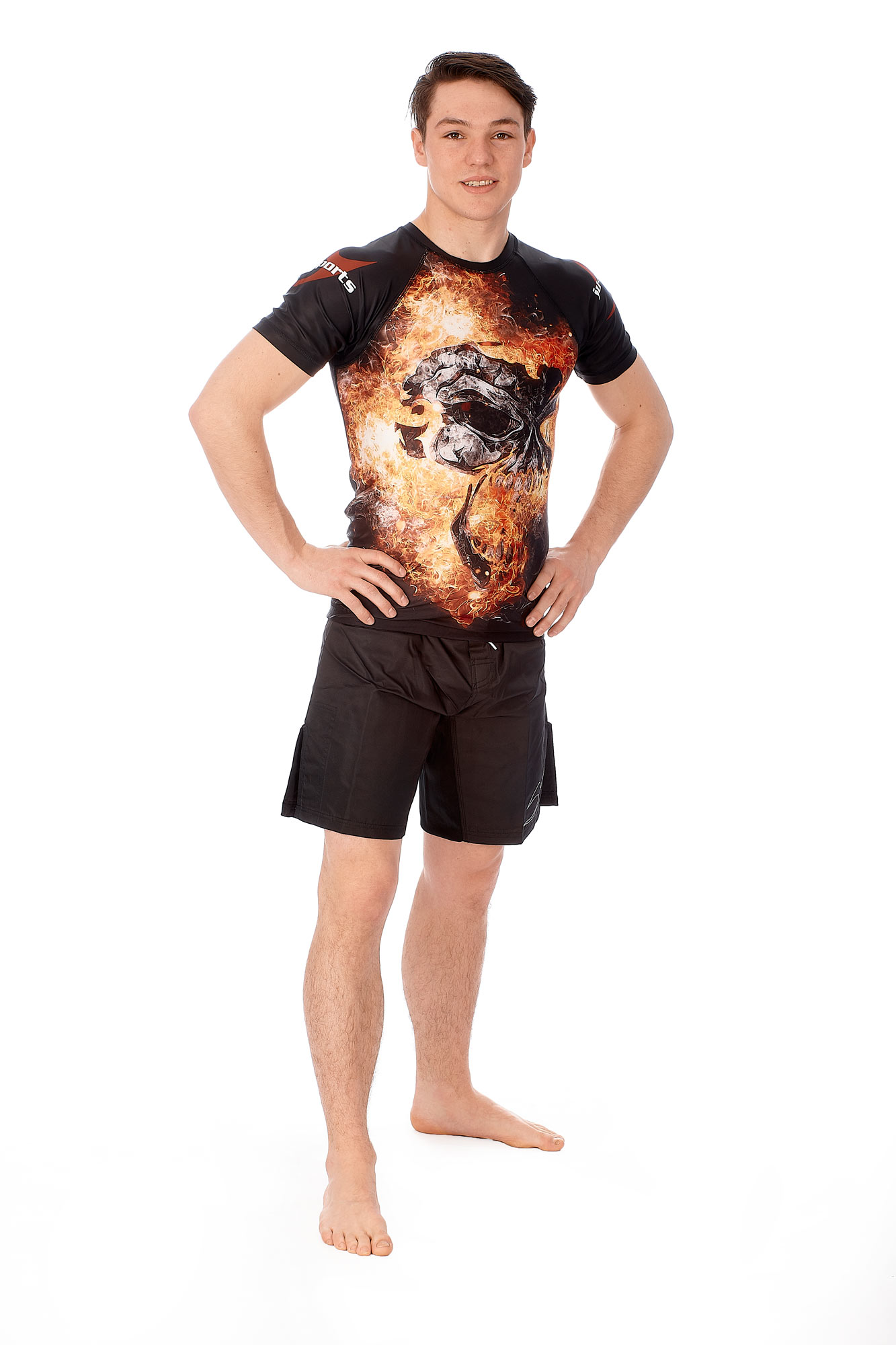 Dark Line Rashguard shortsleeve "Skull" – Bild 2