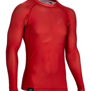 Base Line Rashguard langarm Rot