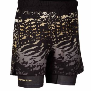 Grappling shorts flex double Schwarz-Gold/Schwarz