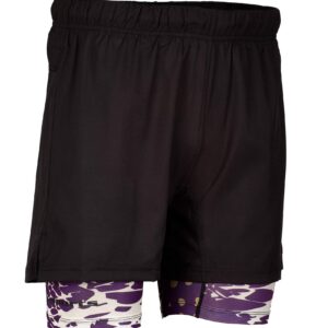 Grappling shorts flex double Schwarz/Lila